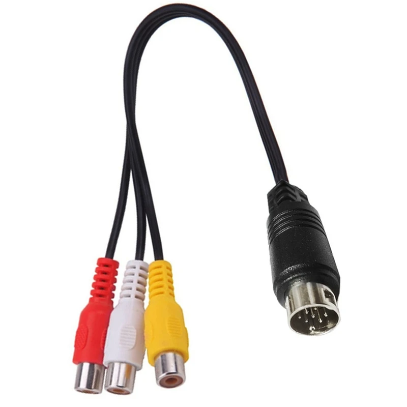 1.8m Mini DIN 9pin S-Video do 3 RCA męskie żeński Adapter kablowy dla RGB TV HDTV Audio wideo kabel AV