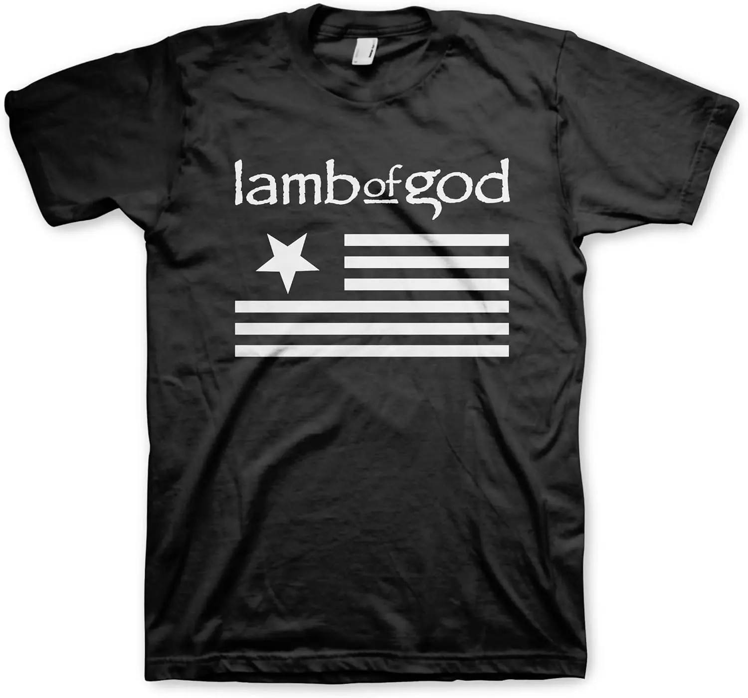 Lamb of God Heavy Metal Band Logo & Flag Mens Short Sleeve T Shirt 90s Hard Rock Graphic Tees