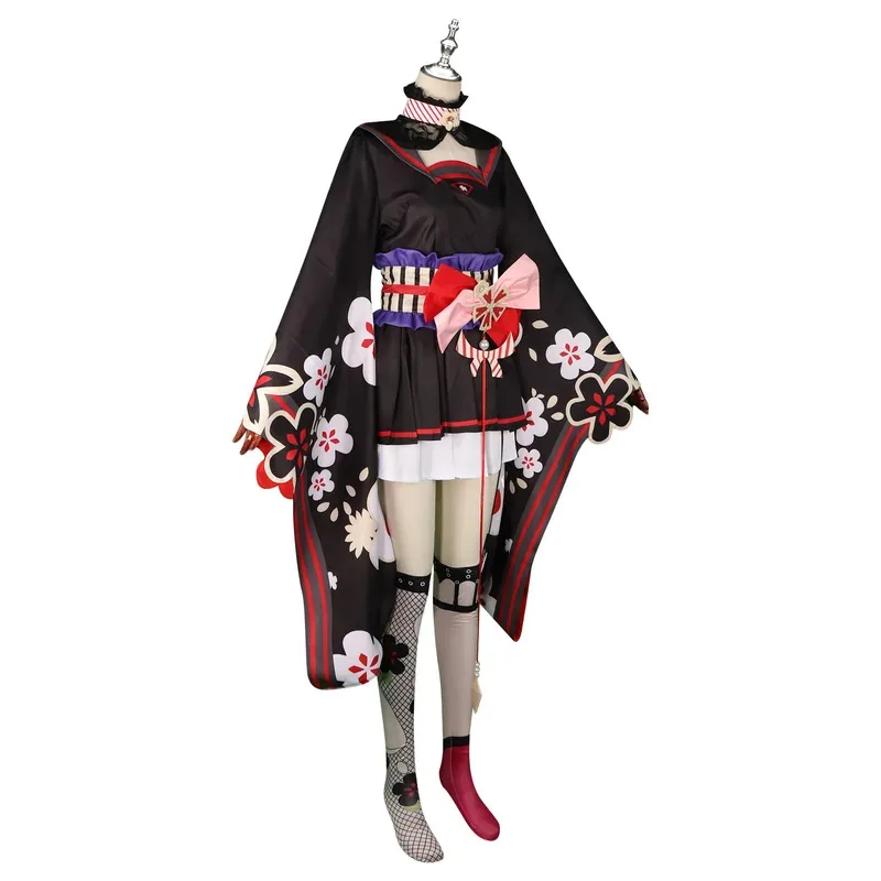 Juego de Anime archivo azul Kosaka Wakamo Cosplay disfraz peluca kimono japonés vestido de Lolita máscara mujer Sexy encantador traje de Halloween tu.
