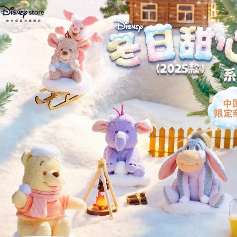 

Официальная серия зимних сладостей Disney: мягкая игрушка-сюрприз «Винни-Пух», кавайная аниме-фигурка, милый подарок на день рождения