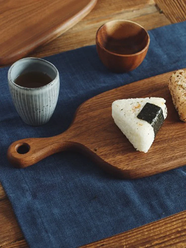 

Japanese black walnut whole wooden chopping board fruit household chopping board mildew-proof bread board