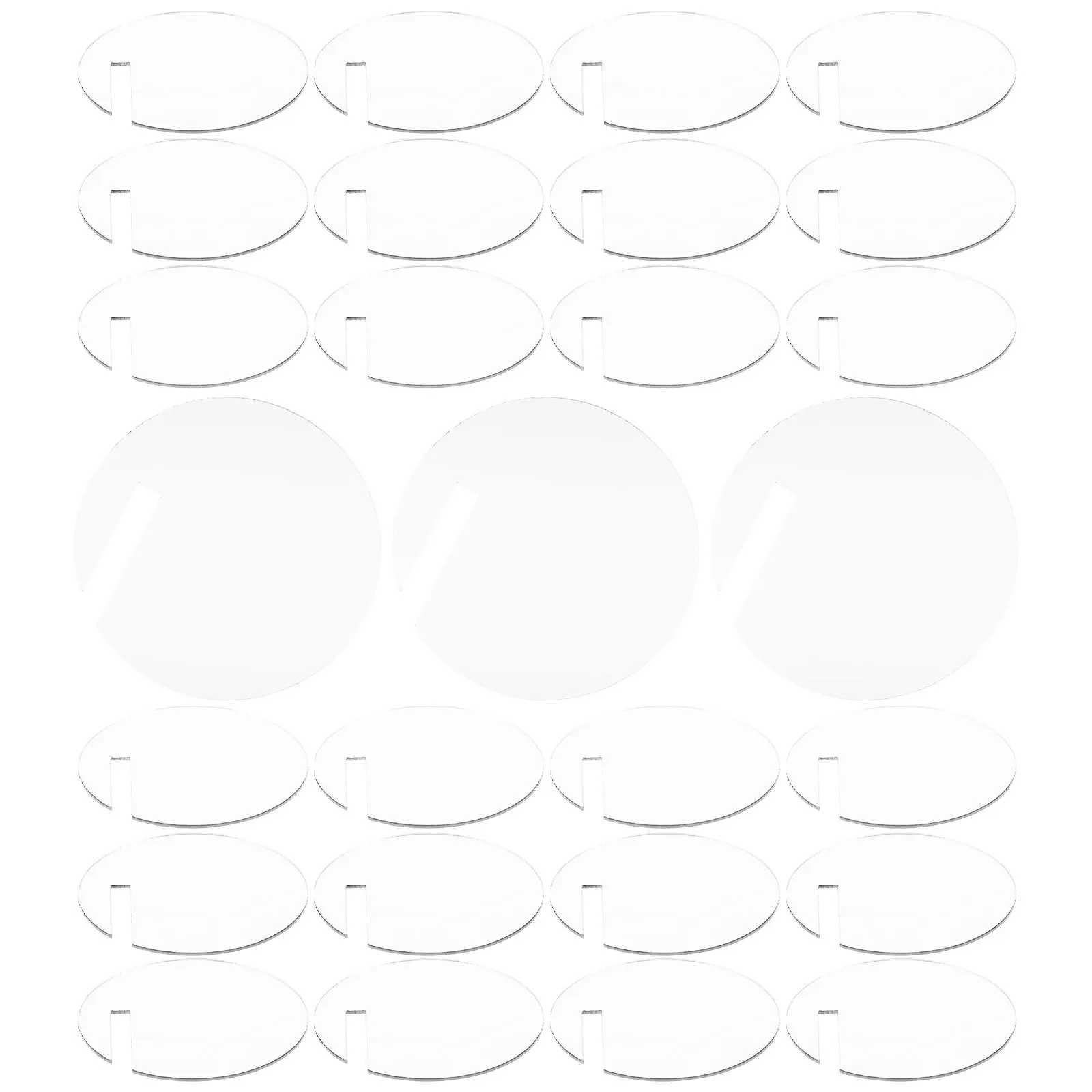 

30Pcs Acrylic Beverage Labels Reusable Round Drink Tags Party Wine Glass Markers Decorative Cup Identifiers Gathering