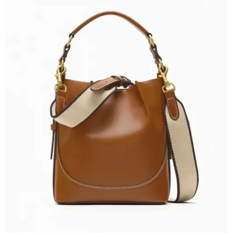 i-HBW1 Fashion Wide Strap Bucket Bag High Quality Shoulder Bag Small Purses