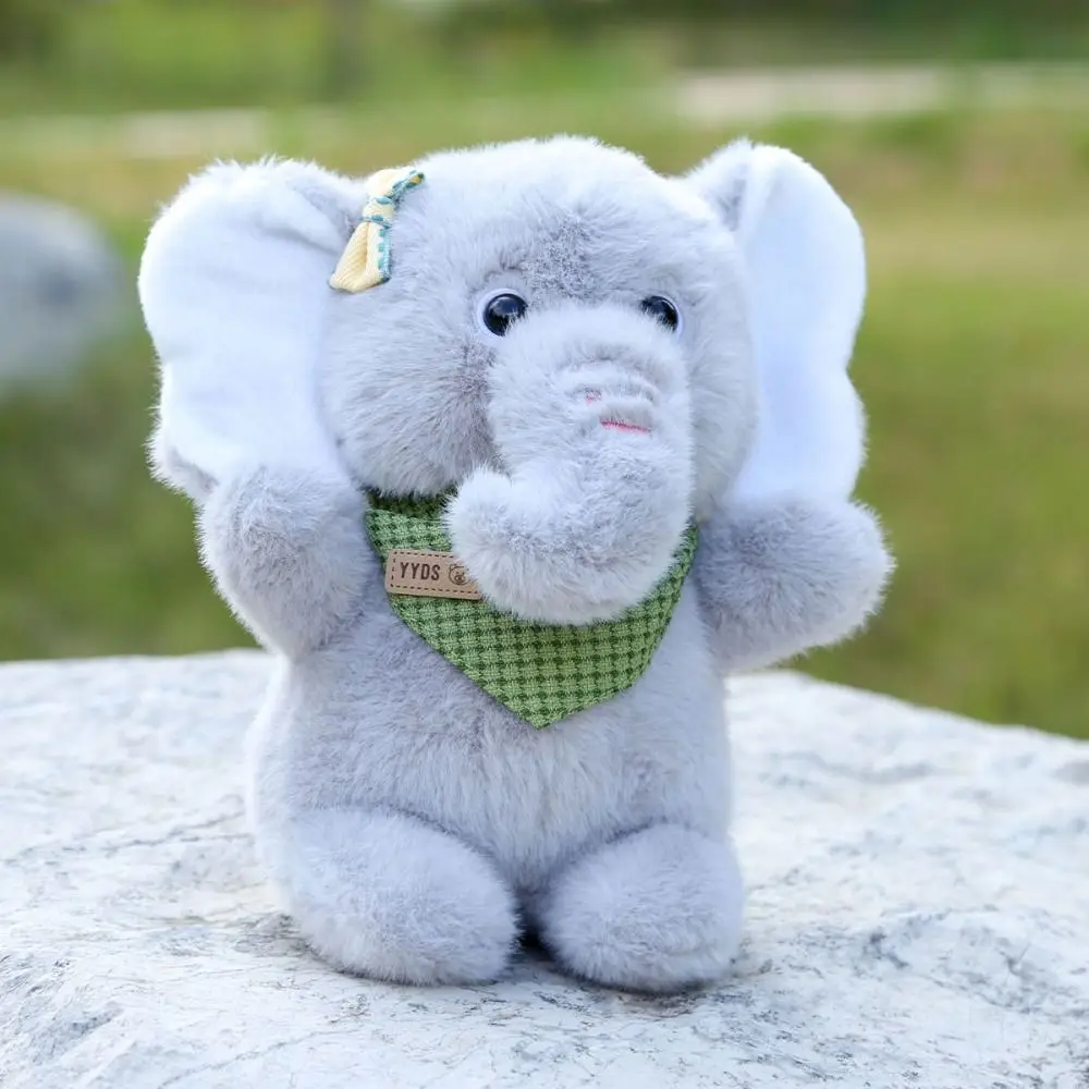 Baby Appease PP Cotton Elephant Big Ear Scarf Hugging Fluffy Soft Stuffed Elephant Home Decor