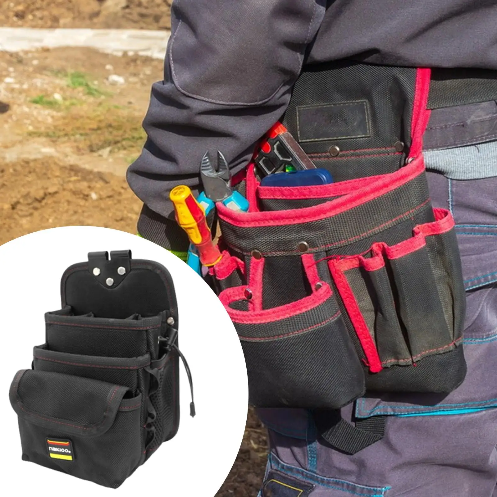 Hardware Tool Belt Bag Storage Waist Pack for Repairman Craftsmen