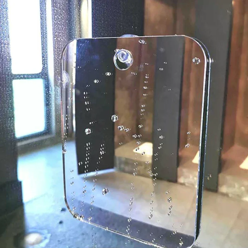 Acessórios ferramenta acrílico anti fog espelho chuveiro shaving fogless espelho banheiro travel para mulher maquiagem homem shaving banheiro s