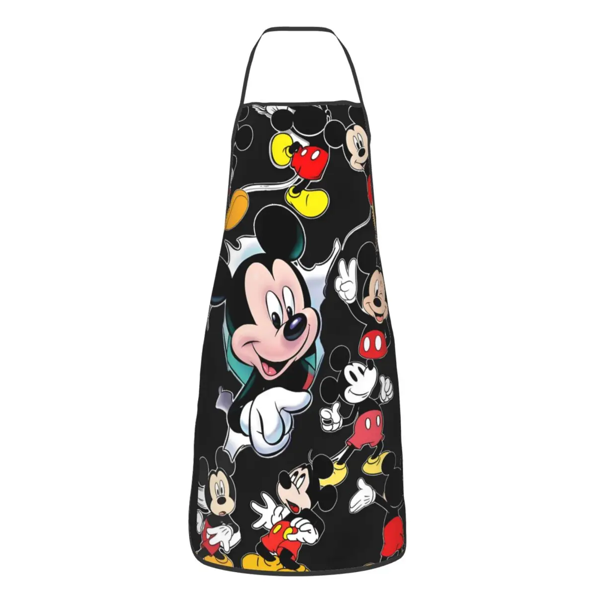 

Custom Mickey Mouse Anime Apron for Women Men Unisex Bib Cartoon Cooking Kitchen Tablier Cuisine Chef Baking