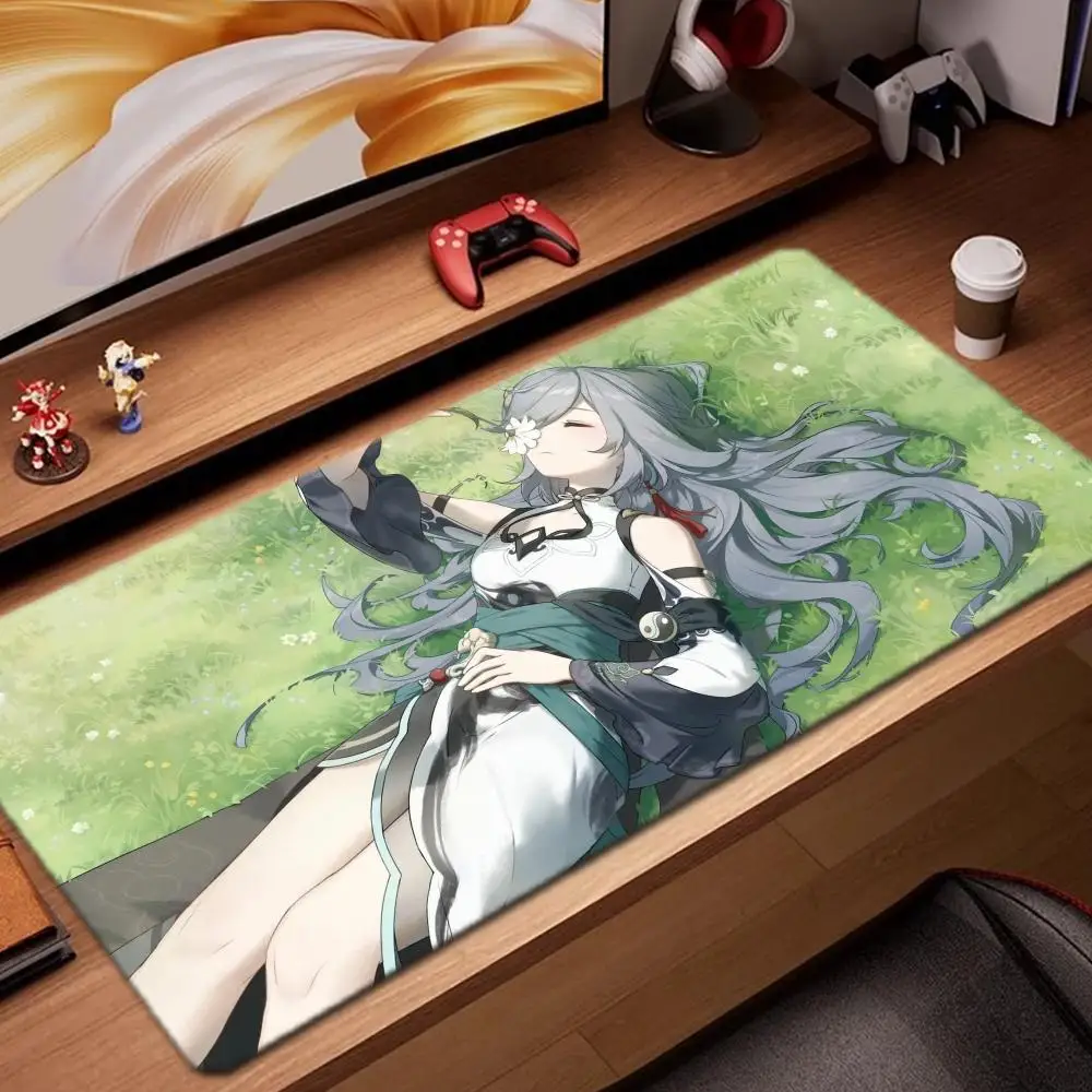 

fu hua Mouse Pad Game Accessories keyboard pad XXL large locking edge 900X400 mm table mat Gaming mousepad