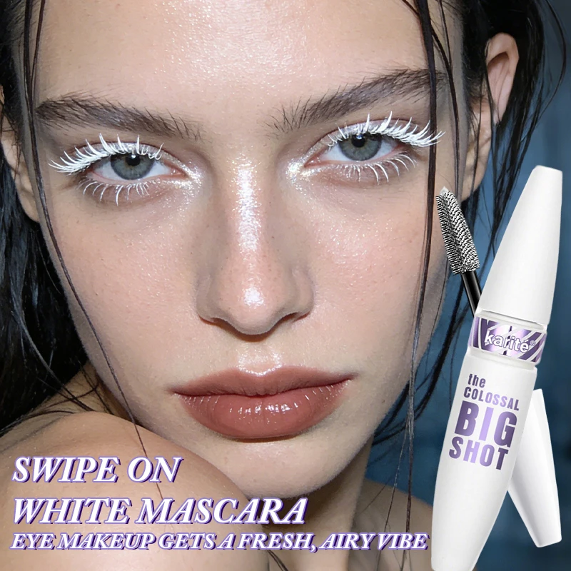 Prebase de Máscara Blanca Impermeable Anti-Manchas, Crema Base para Pestañas, Engrosadora y Alargadora, Herramienta de Maquillaje Cosmético para Ojos