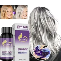 Champú para teñir el cabello con fijación de Color gris, cubierta para cabello gris que se desvanece, champú para el cabello amarillo después del blanqueamiento, champú morado no irritante Rubio