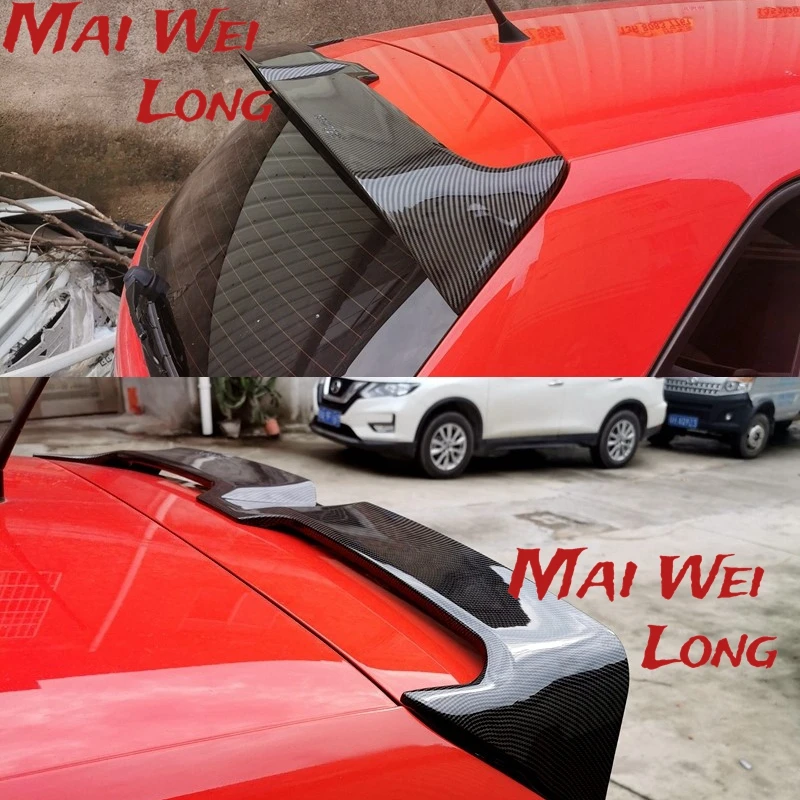 

Спойлер для Volkswagen Polo Mk5 6R 6C в стиле Oettinger, 2011-2015, задний спойлер на крышу, карбоновый дизайн.