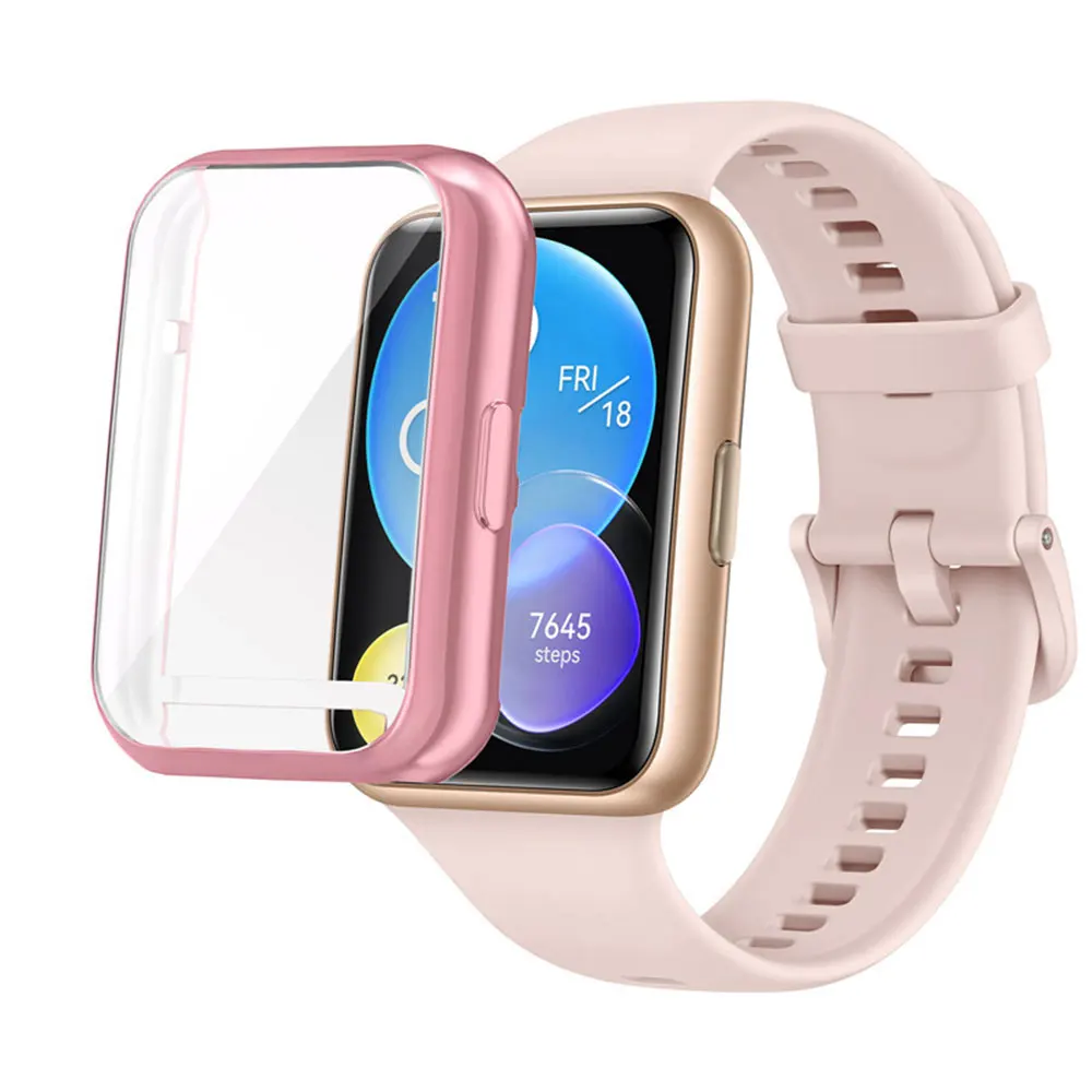 Watch Protective Case For Huawei Watch Fit 2 Full Protection Soft TPU Screen Bumper Frame Silicone For Huawei Fit2 Watch Cover