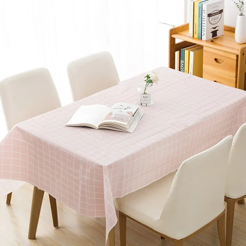 

1PC Plastic PVC Rectangula Grid Printed Tablecloth Waterproof Oilproof Kitchen Dining Table Colth Cover Mat Oilcloth Antifouling