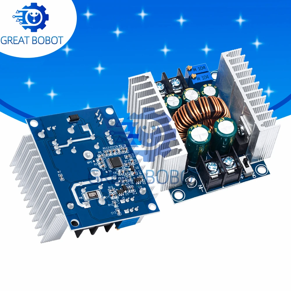 300W 20A DC-DC Buck Converter Step Down Module Constant Current LED Driver Power Step Down Voltage Module Electrolytic Capacitor
