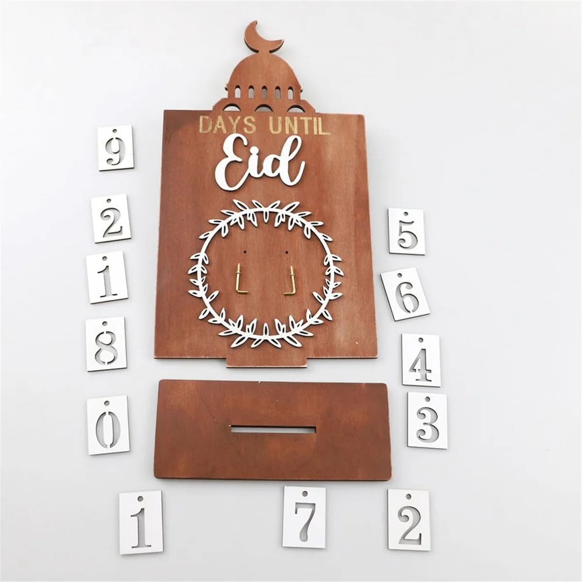 

Reliable Countdown Calendar Eid Al-Fitr Desktop Ornament Calendar Days Till Eid Al-Fitr Countdown Decorations Wooden Farmhouse-A