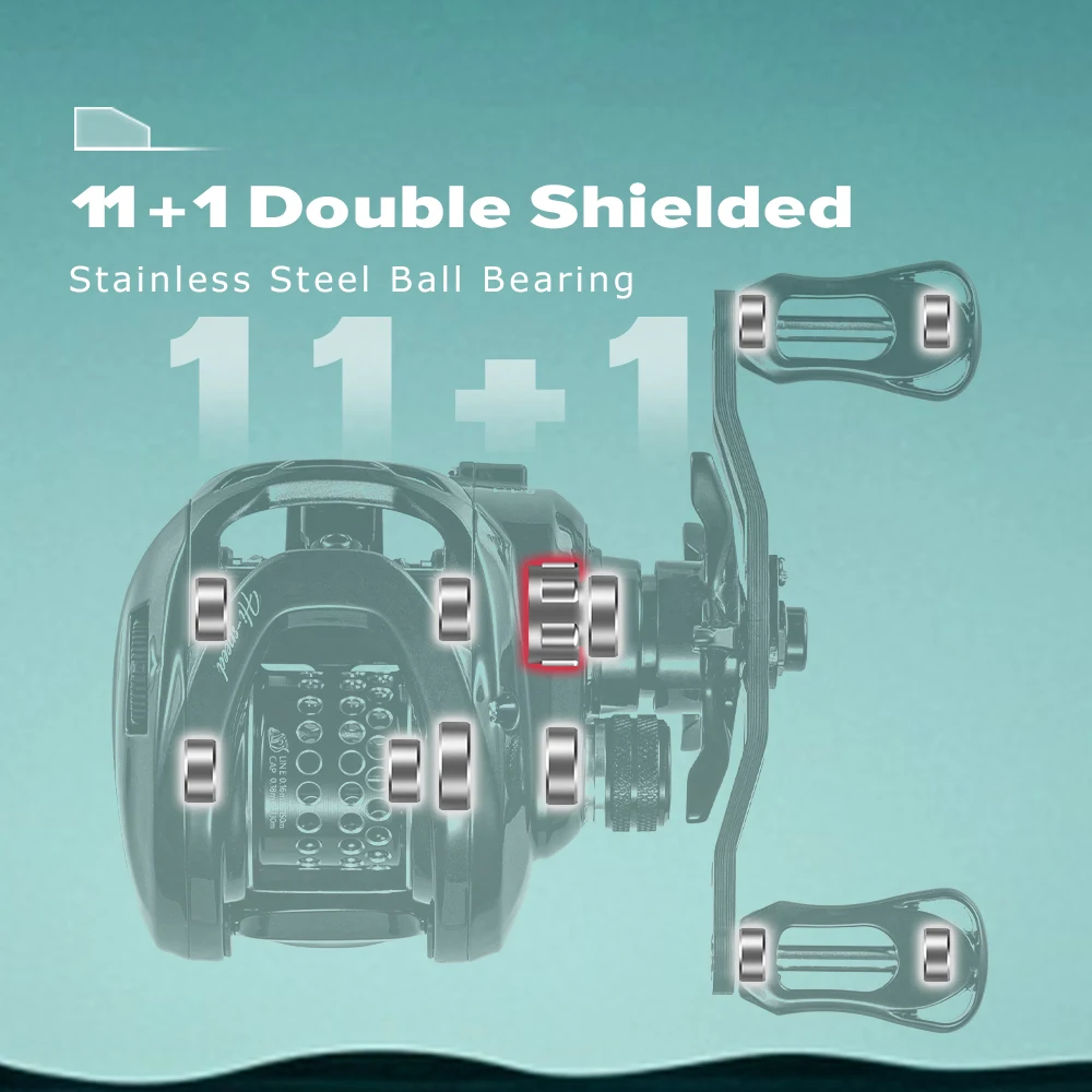 baitcast fishing reel Chaos XS Round Saltwater Baitcasting 6000 / RIGHT HAND / Black Models:CSTW200H train is supported by Abu Garcia Ambassadeur 7000 star drag reel