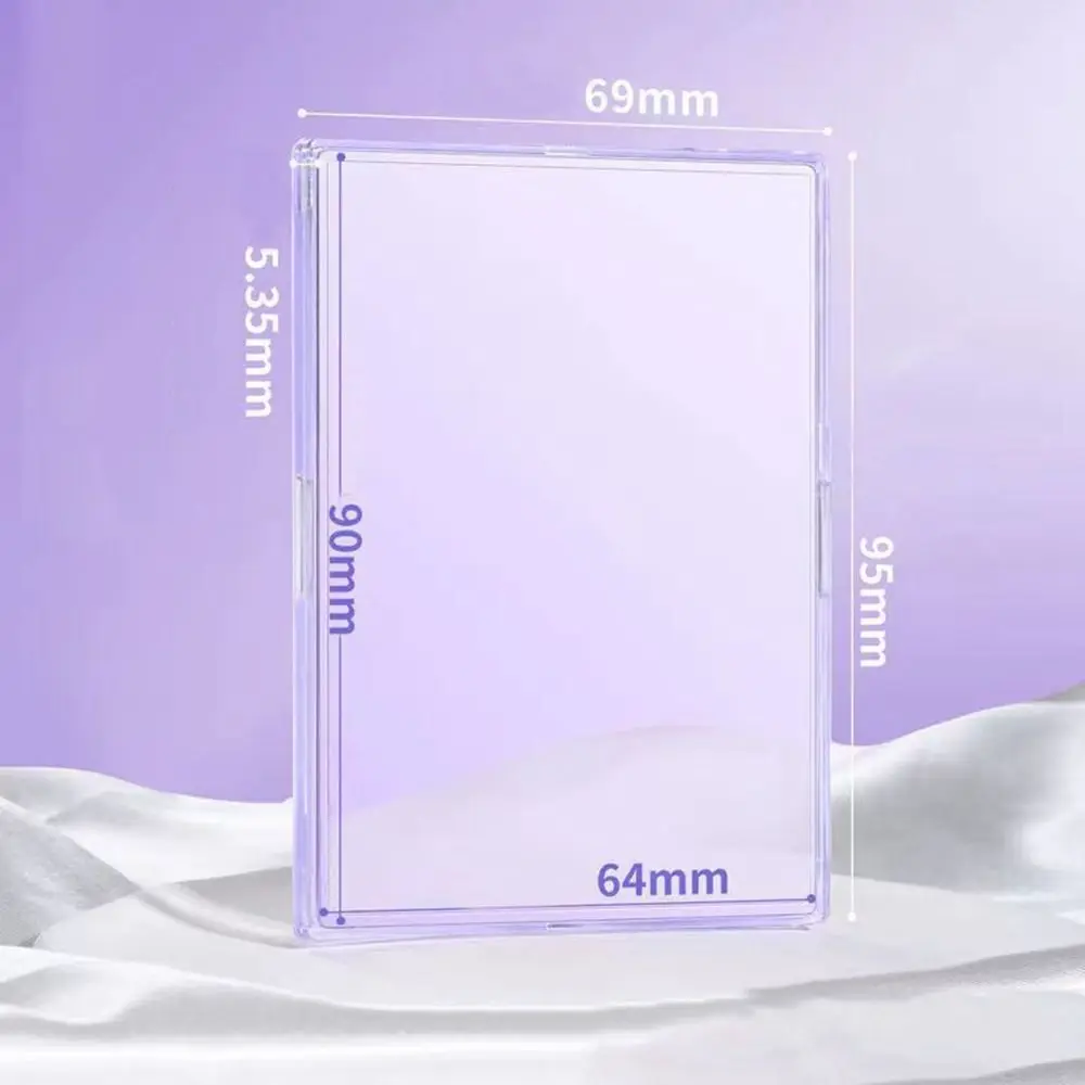 Fashion Acrylic Card Holders Transparent Display Card Storage Box Snap on type Trading Cards Sleeves Card
