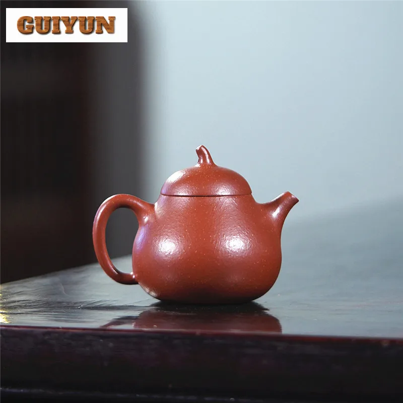 190ml Elegant Yixing Purple Clay Teapots Handmade Eggplant Pot Raw Ore Downhill Mud Tea Brewing Kettle Chinese Zisha Teaset Gift