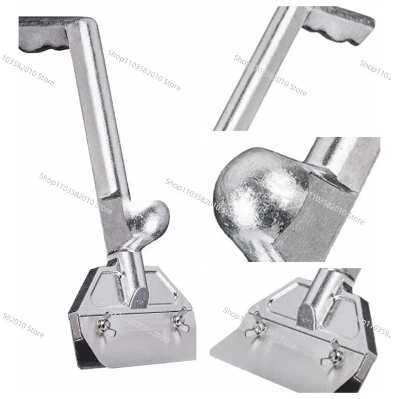 Heavy Duty BBQ Griddle Scraper Set, SS420 Casting Aluminum with 4 Blades Grill Cleaning Kit