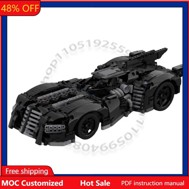 

935 PCS Speed Hypercar Asylum MOC Customize Modular Building Block Simple Brick Model Popular Design DIY Boy Festival Toy Gift