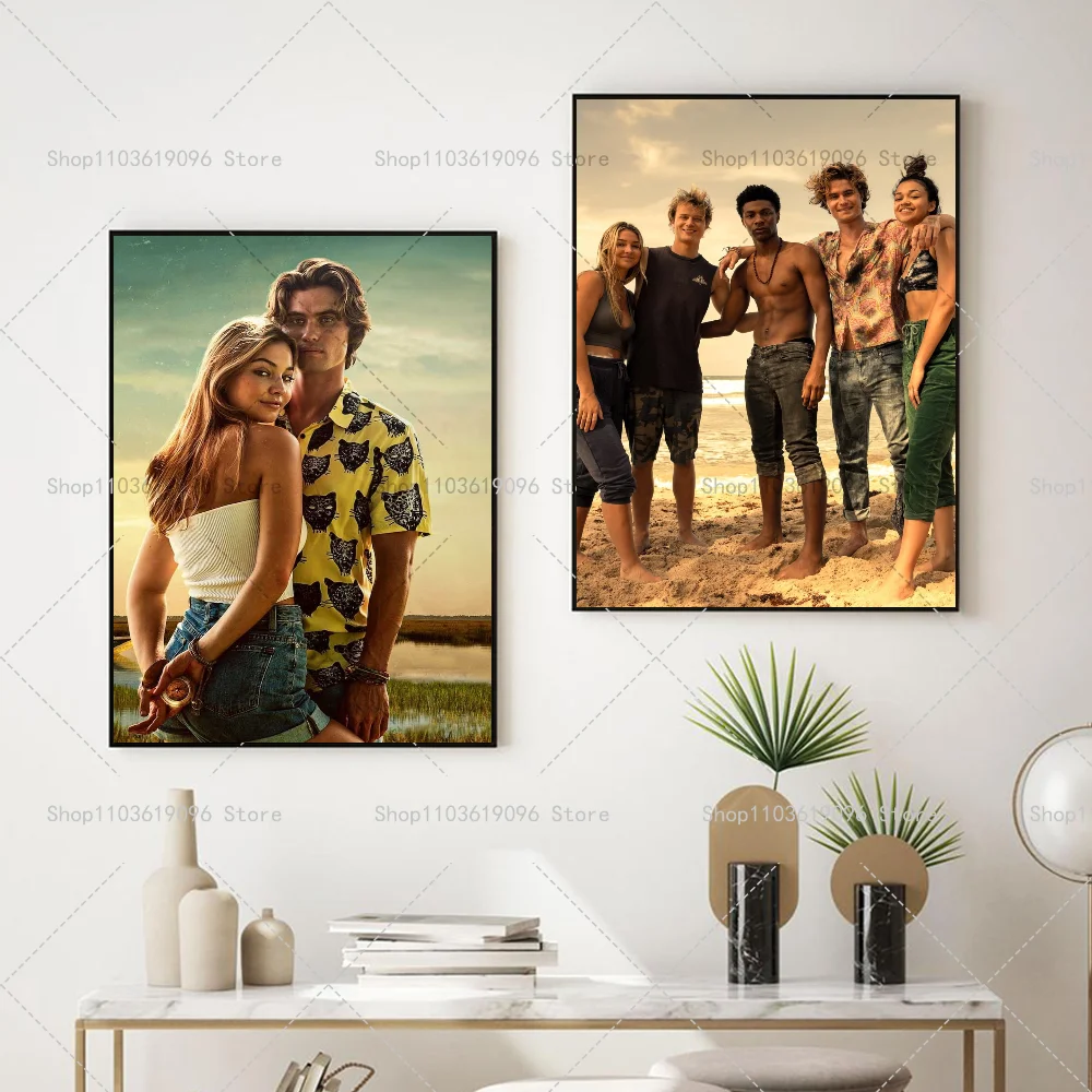 1pc TV Series Outer Banks Poster Self-adhesive Art Waterproof Paper Sticker Coffee House Bar Room Wall Decor