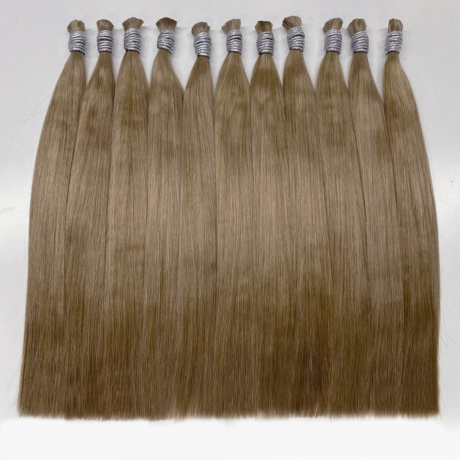 Human Hair Bulk Brazilian Hair No Weft 100% Virgin Human Hair Extension Double Drawn Premium Quality Full Cuticle Straight