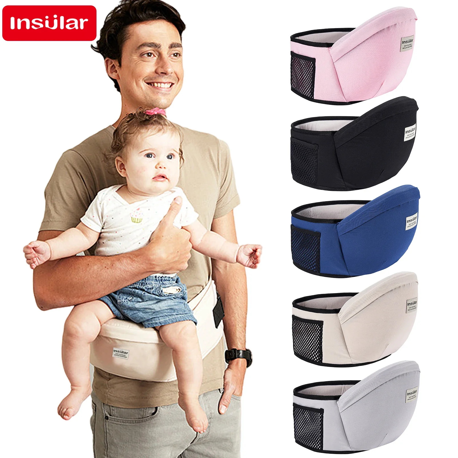 

Baby Carrier Waist Stool Walkers Baby Sling Hold Waist Belt Backpack Hipseat Belt Kids Adjustable Infant Hip Seat