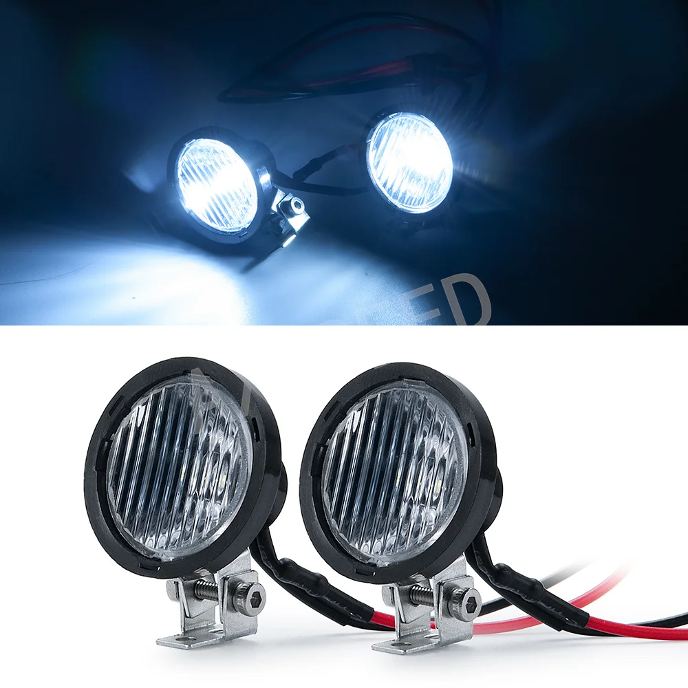 AXSPEED 1 par de luces LED para coche teledirigido, foco para TRX4 TRX6 Axial SCX10 Wraith 1/10, piezas de coche trepador de control remoto