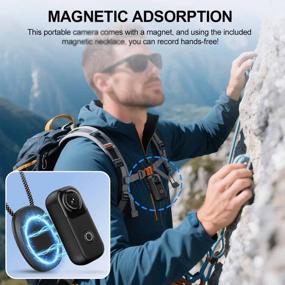 

4K Thumb Action Camera Compact Hands-Free Design Video Recording Sports Camera For Travel & Adventure Cycling Accessories