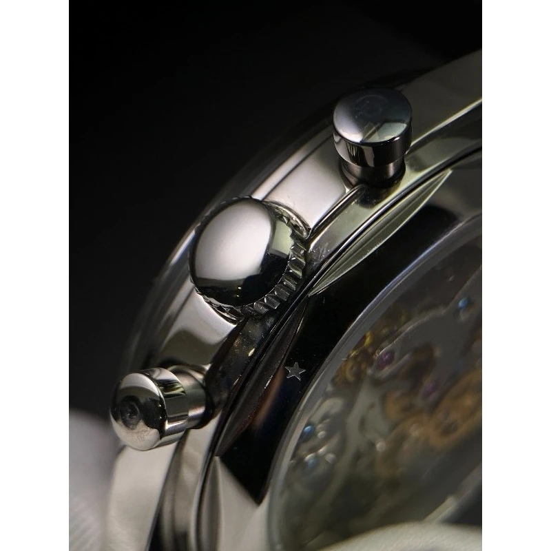 For bourgeoisie high sense temperament splicing light luxury extreme manual mechanical chronograph watch fashion bright color