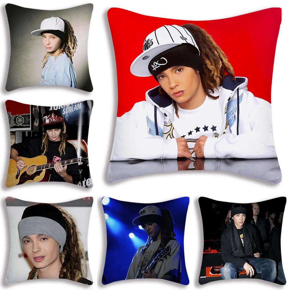 

T-Tom K-Kaulitz Pillow Covers Cartoon Sofa Decorative Home Double-sided Printing Short Plush Cute Cushion Cover