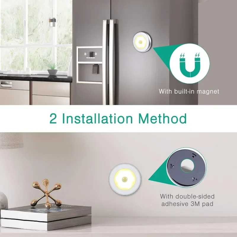Night Light With PIR Motion Sensor Wireless LED Battery Lamp Protable Magnetic For Bedroom Kitchen Cabinet Lighting