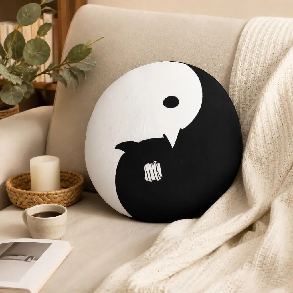Goodnight Oyasumi Punpun Yin Yang Funny Pillow Cushion Irregular Stuffed Throw Pillow Home Decor Gift Sofa Bed