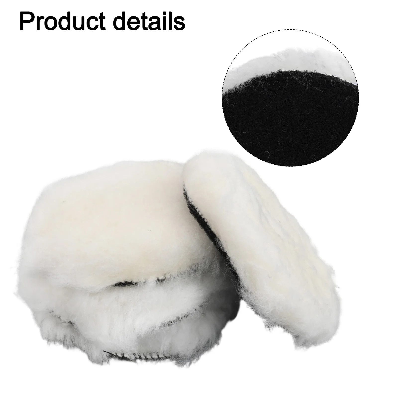 

4pcs Premium Lambswool Buffing Pads 125mm Size Designed for Use with Random Orbital Sanders Suitable for Various Applications