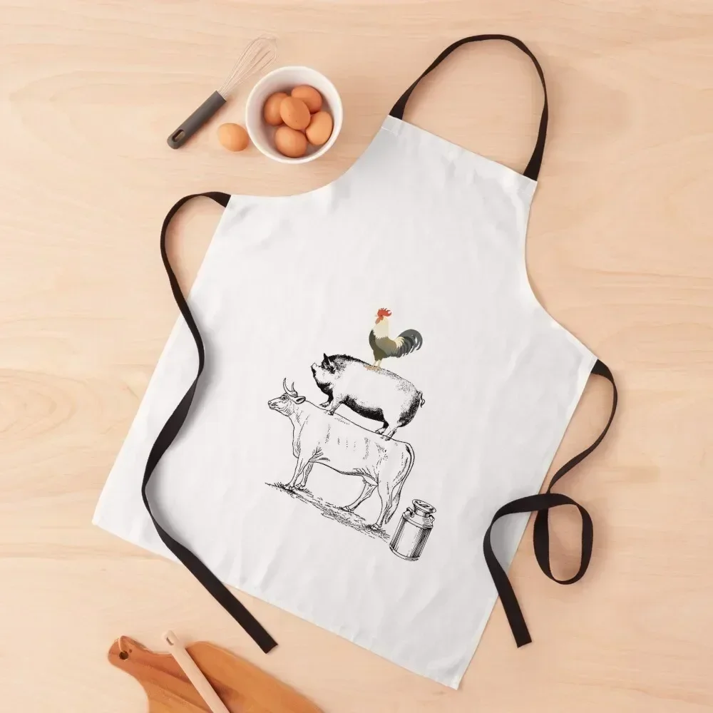 

farm animals Apron kitchen girl Men kitchen Kitchen Special Accessories Funny Apron