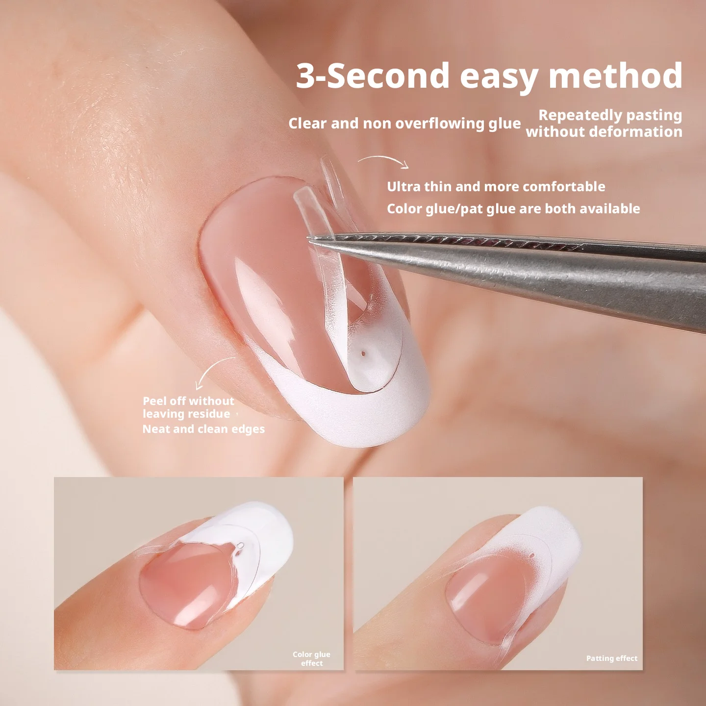 

Minimalist French Transparent Nail Art Stencils Airbrush Template Hollow French Manicure Decals Nail Decoration