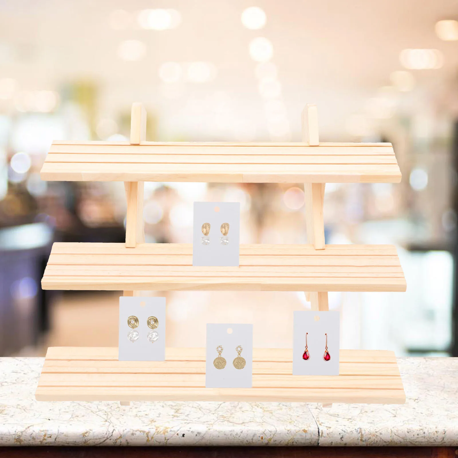 

100pcs Ear Ring Card Paperboard White Rectangle Display Holder For Jewelry Storage Hanging Showcase Earring Display Cards Gift