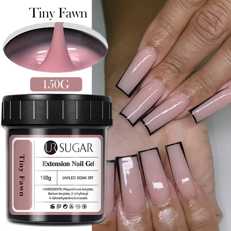 Ur açúcar 150g construção gel de unhas 18 cores kit de gel de extensão de unhas nude rosa claro duro construído gel fortalecedor de unhas manicure