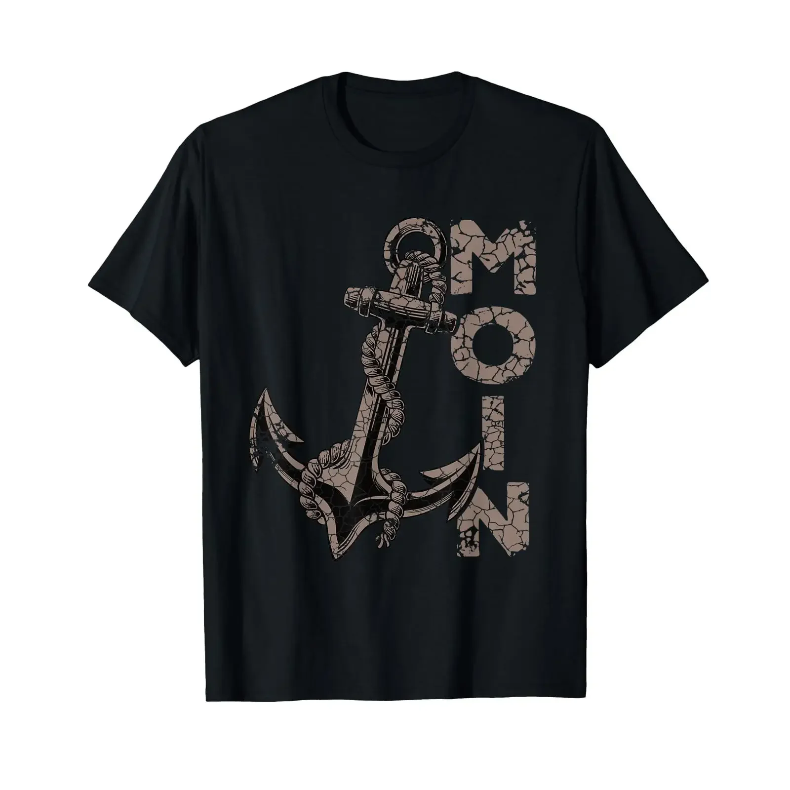 Camiseta Moin Anker Platt Heimat Ostfriesland East Frisian North Sea, negra, vintage, lavada, elástica, ropa de diseñador, cómoda