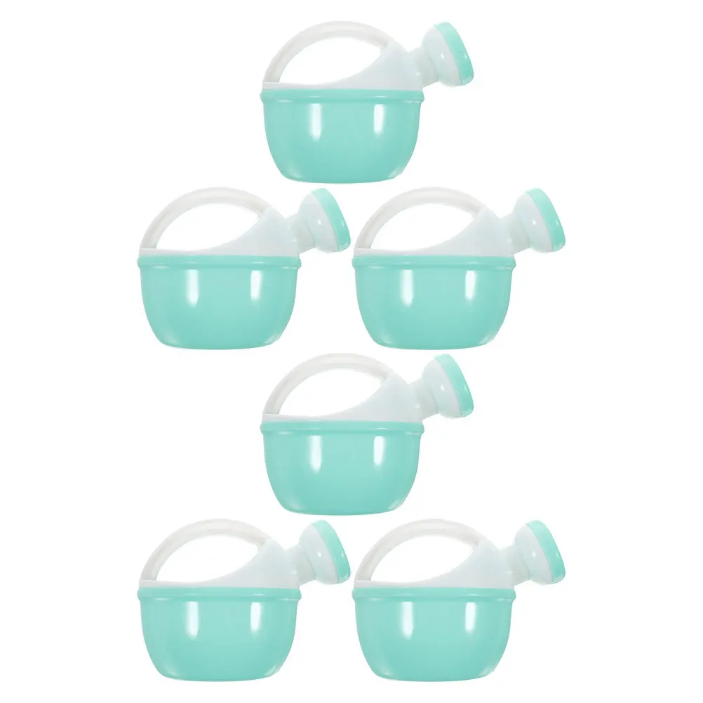 6pcs Kids Watering Can Small Plastic Flower Garden Beach Bathing For Children Outdoor Indoor Plants Care Portable