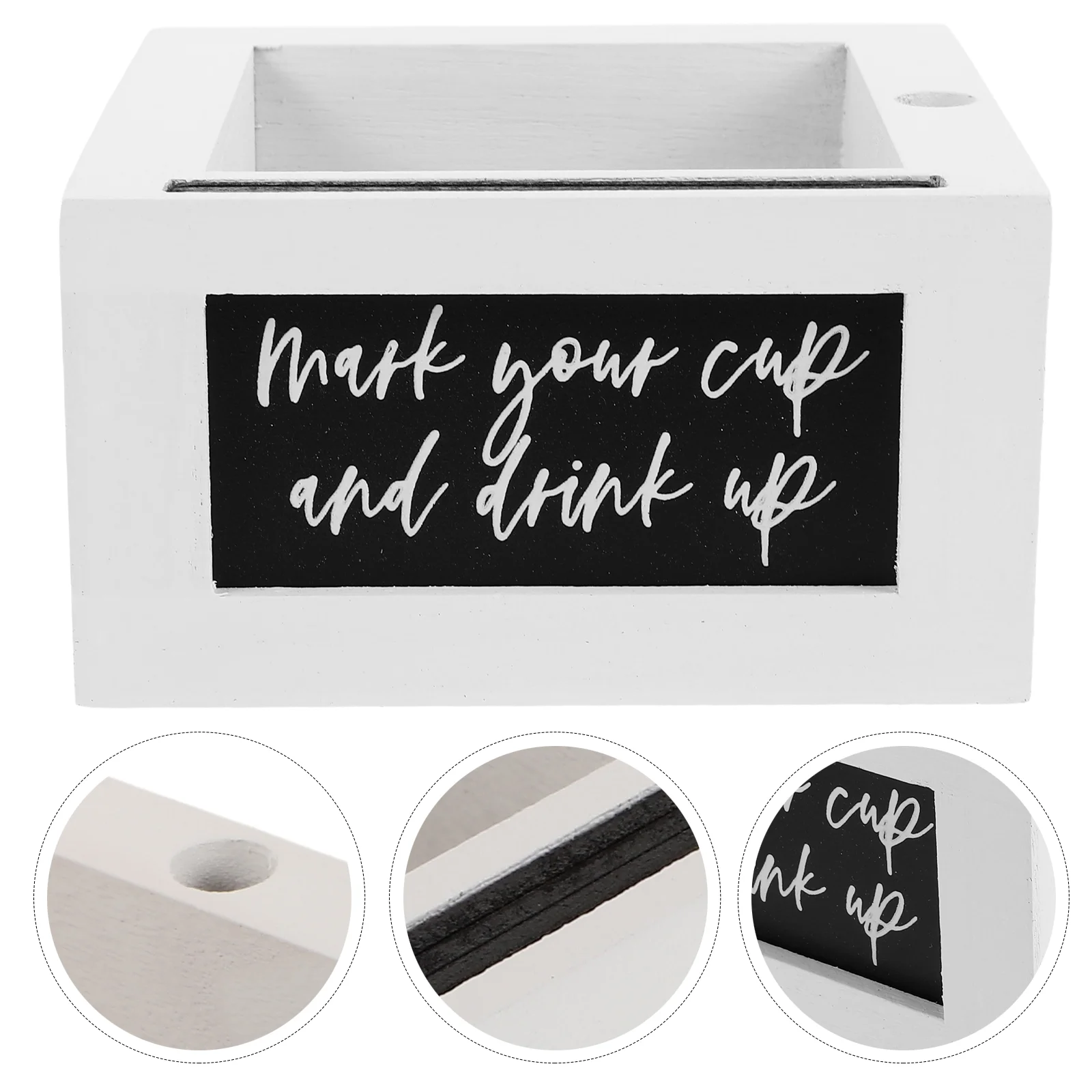 Cup Holder Storage Box Shelf Hosting Party Essentials Wood Water Dispenser Bar Counter Disposable Banquet