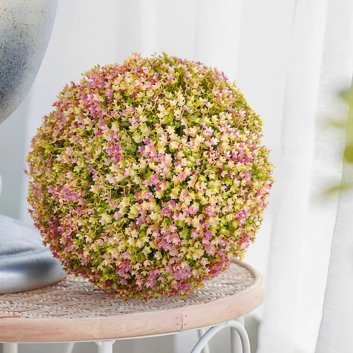 XIYA FLOWER Artificial Rose Ball Artificial Flower Ball Pink PE Material Wedding & Garden Home Decor