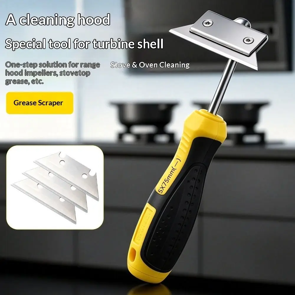 High Efficiency Cleaning Scraper Household Use Sturdy Blade Glass Scraper Multi-purpose Sharp Edge Kitchen Scraper