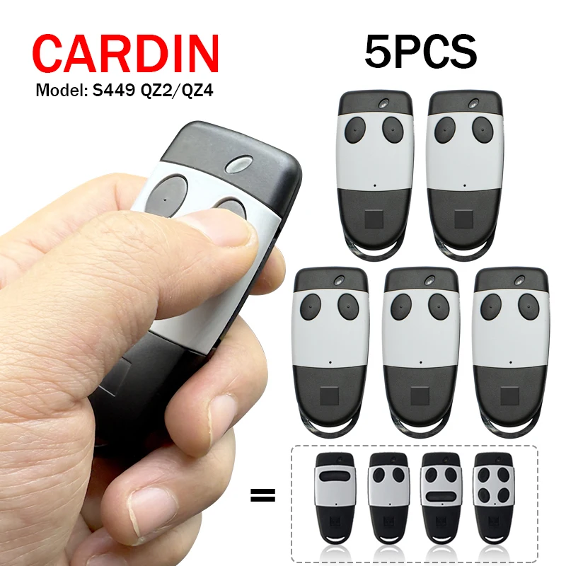 최신 모델 CARDIN S449 차고 원격 제어 CARDIN S449 QZ1 QZ2 QZ3 QZ4 433.92MHz 게이트 송신기와 100% 호환