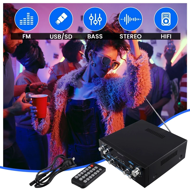 New AK55 Audio Amplifier 2.0 Channel HIFI Digital Bluetooth Amplifier USB Digital Amplifier