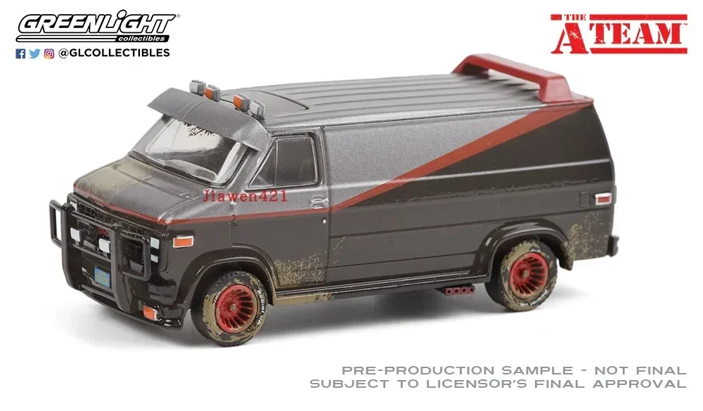 1: 64 1983 GMC Vandura Weathered Muddy Edition Tianlong Special Agent Team Alloy Car Model Collection Gift Ornaments