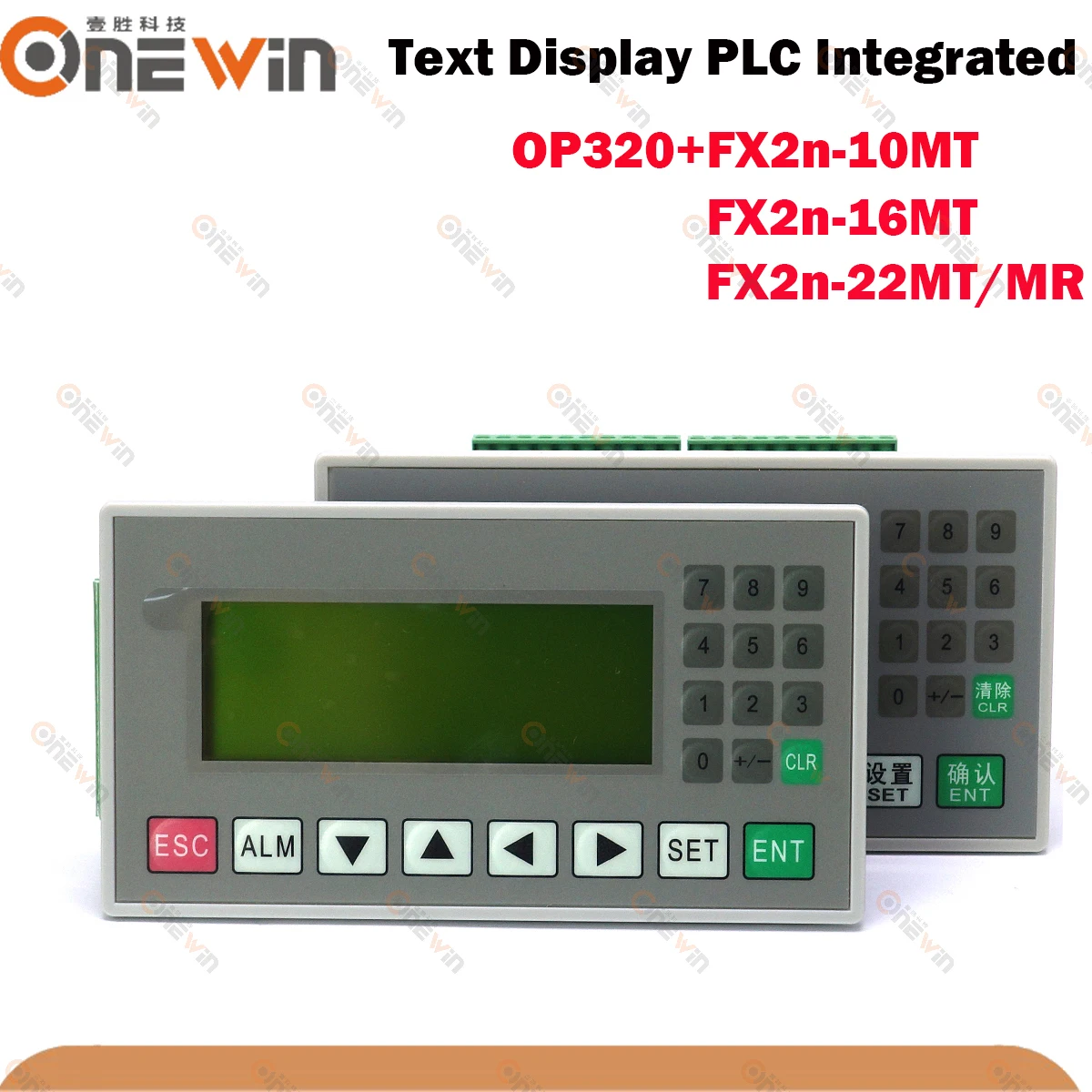 

OP320-A V8.0 Text Display PLC All In One FX3U-22MR 22MT 22MRT Integrated With MODBUS RS485 NTC 60K High Speed Input