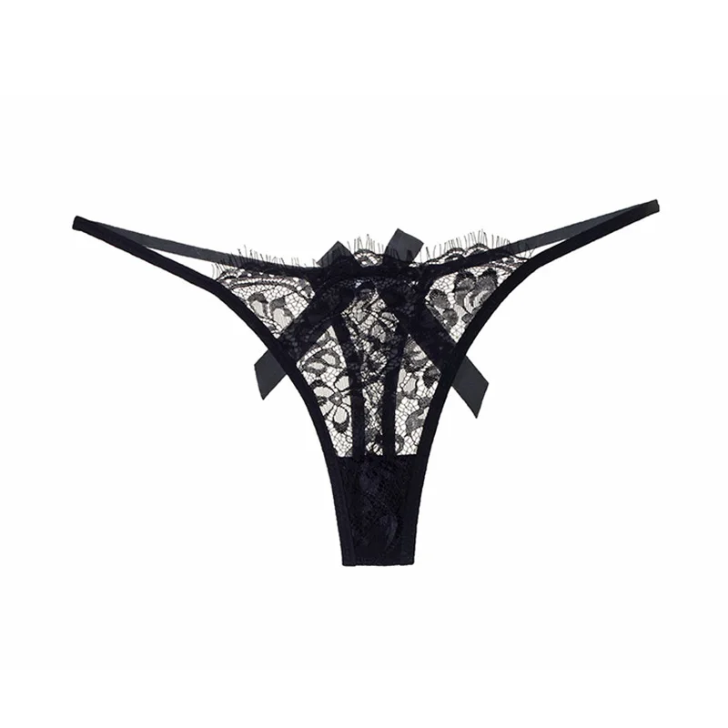 

Кружевные сексуальные трусики-стринги для женщин, прозрачное нижнее белье с вырезами, тонкие, с низкой талией, размеры S-XL