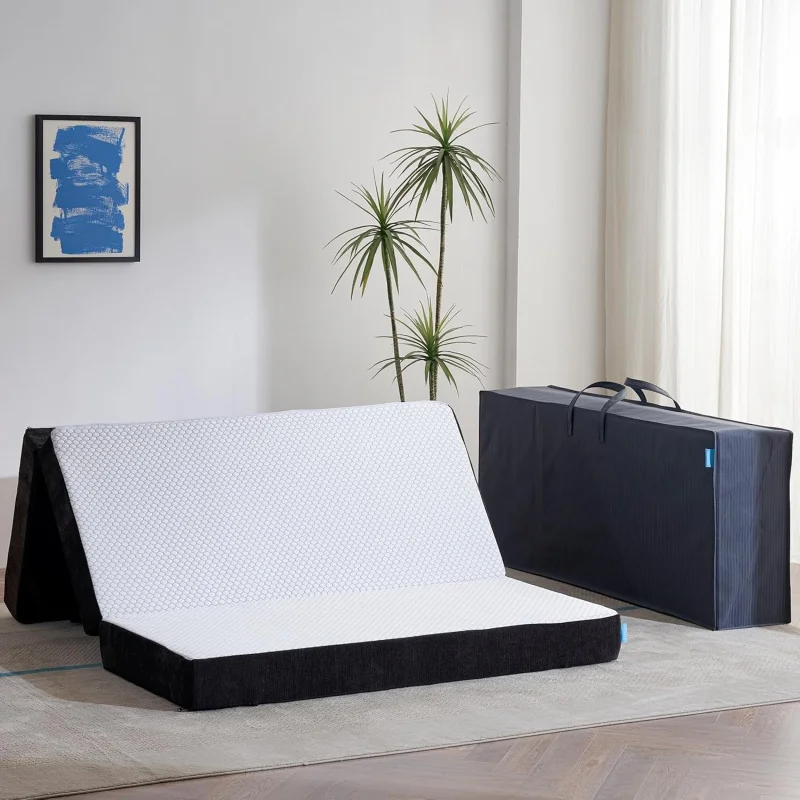 

Mattress 80x60, Fiberglass Foam, Folding Foam with Storage Bag, RV/Guest Bed