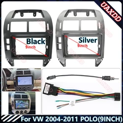 For VW2004-2011 POLO 9inch 2Din Car Radio Plastic Fascias Panel Dashboard Frame Installation GPS Android Multimedia Playe cables